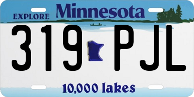 MN license plate 319PJL