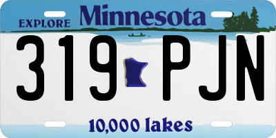 MN license plate 319PJN