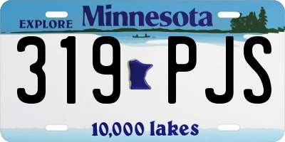 MN license plate 319PJS