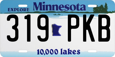 MN license plate 319PKB