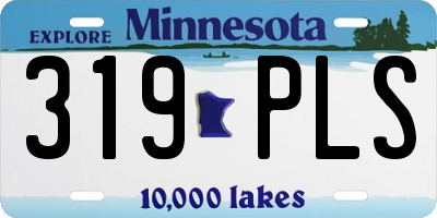 MN license plate 319PLS