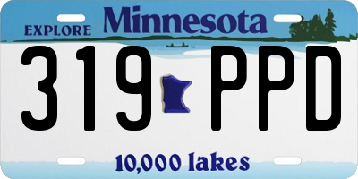 MN license plate 319PPD
