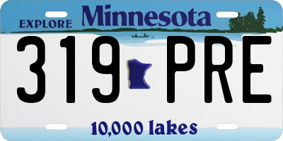 MN license plate 319PRE