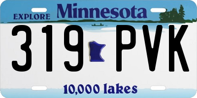 MN license plate 319PVK