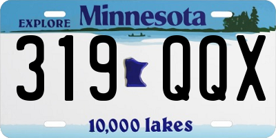 MN license plate 319QQX