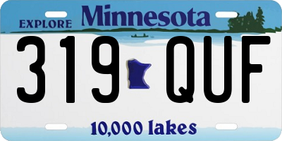 MN license plate 319QUF