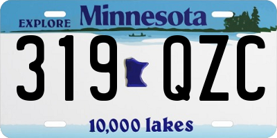 MN license plate 319QZC