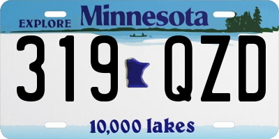 MN license plate 319QZD