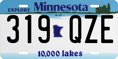 MN license plate 319QZE