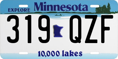 MN license plate 319QZF