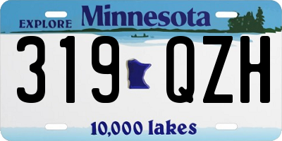 MN license plate 319QZH