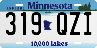 MN license plate 319QZI