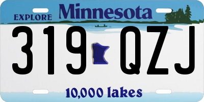 MN license plate 319QZJ