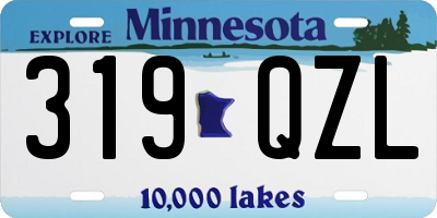 MN license plate 319QZL