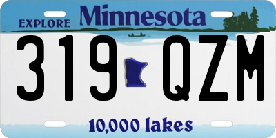MN license plate 319QZM