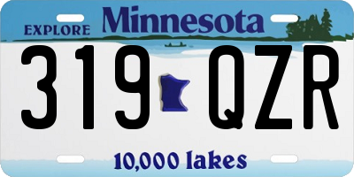 MN license plate 319QZR