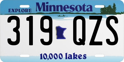 MN license plate 319QZS