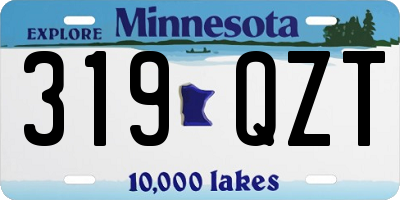 MN license plate 319QZT
