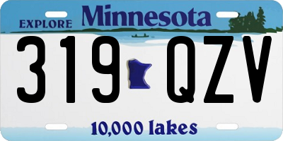 MN license plate 319QZV