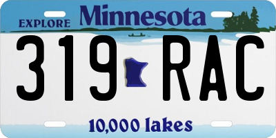 MN license plate 319RAC