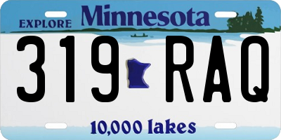 MN license plate 319RAQ
