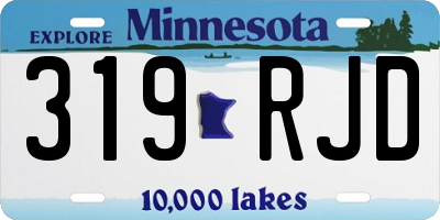 MN license plate 319RJD