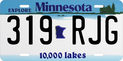 MN license plate 319RJG
