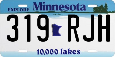 MN license plate 319RJH