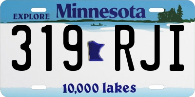 MN license plate 319RJI