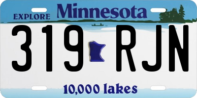 MN license plate 319RJN
