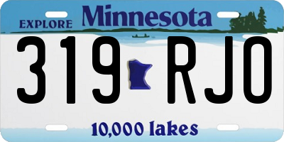 MN license plate 319RJO