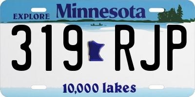 MN license plate 319RJP