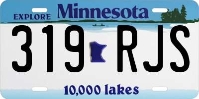 MN license plate 319RJS