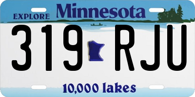 MN license plate 319RJU