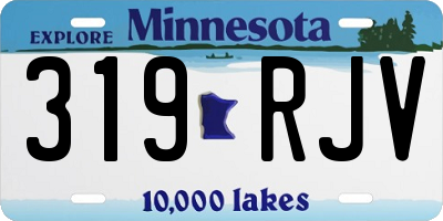 MN license plate 319RJV