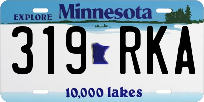MN license plate 319RKA