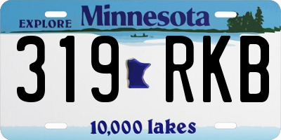 MN license plate 319RKB
