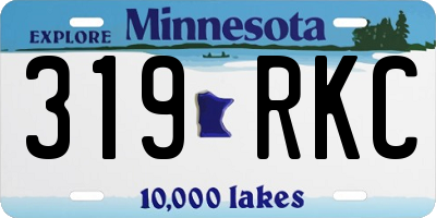 MN license plate 319RKC