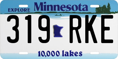 MN license plate 319RKE
