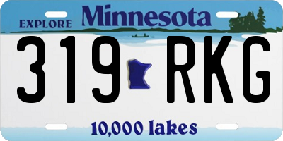 MN license plate 319RKG