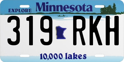 MN license plate 319RKH