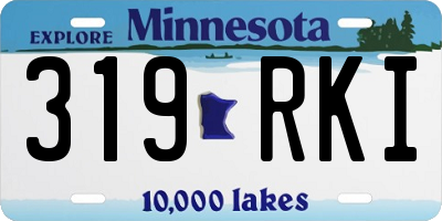 MN license plate 319RKI