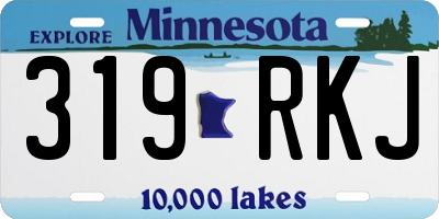 MN license plate 319RKJ