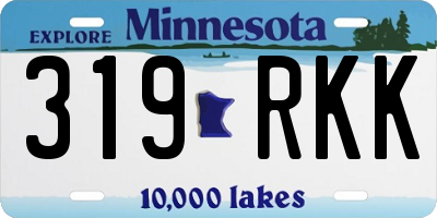 MN license plate 319RKK