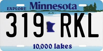 MN license plate 319RKL