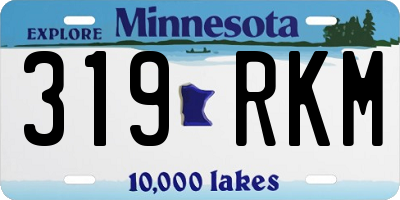 MN license plate 319RKM