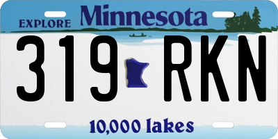 MN license plate 319RKN