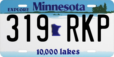 MN license plate 319RKP