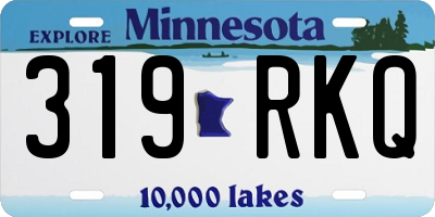 MN license plate 319RKQ