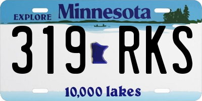 MN license plate 319RKS